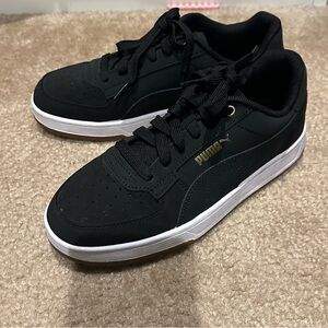 Puma Men's Black and Gold Sneakers